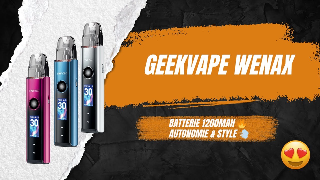 💨 GeekVape Wenax : Puissance 1200mAh dans un Format Ultra Compact !