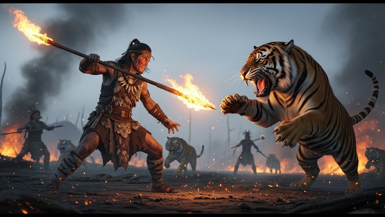 The Tribe of Fire and Ashes Battles the Pack of Fierce Tigers.