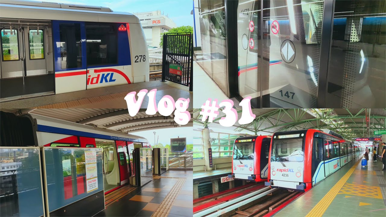 Vlog #31 | Train Vlog🚇| Riding all rail services by RapidKL🚄 | LRT (KJ+SPAG Line) | MRT Kajang Line