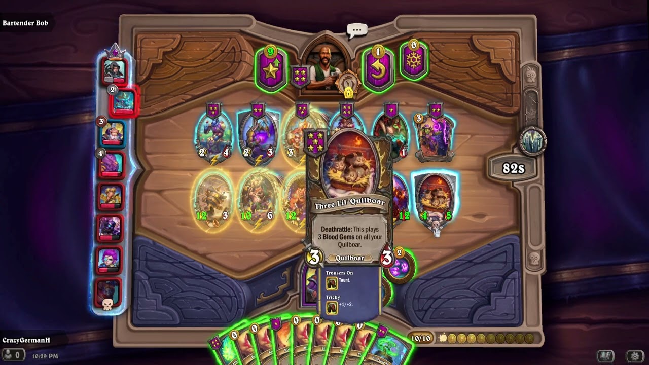 Hearthstone Battlegrounds Android Gameplay #295 - THIS QUILBOAR IS A LITTLE BROKEN NOW!