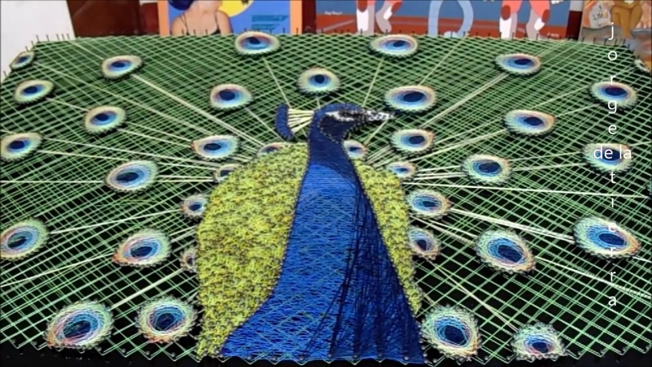 string art paon pavo real hilorama segunda parte jorge de la tierra
