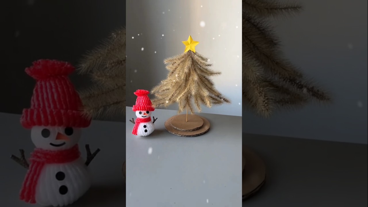 Easy Foxtail Grass Christmas Tree DIY 🎄✨ Fun Craft to Make with Kids!