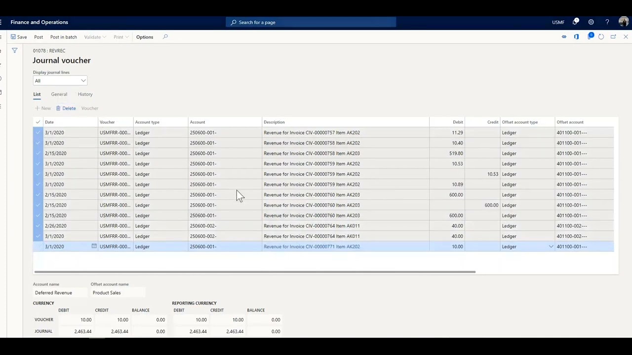 D365 F&O: Revenue Recognition