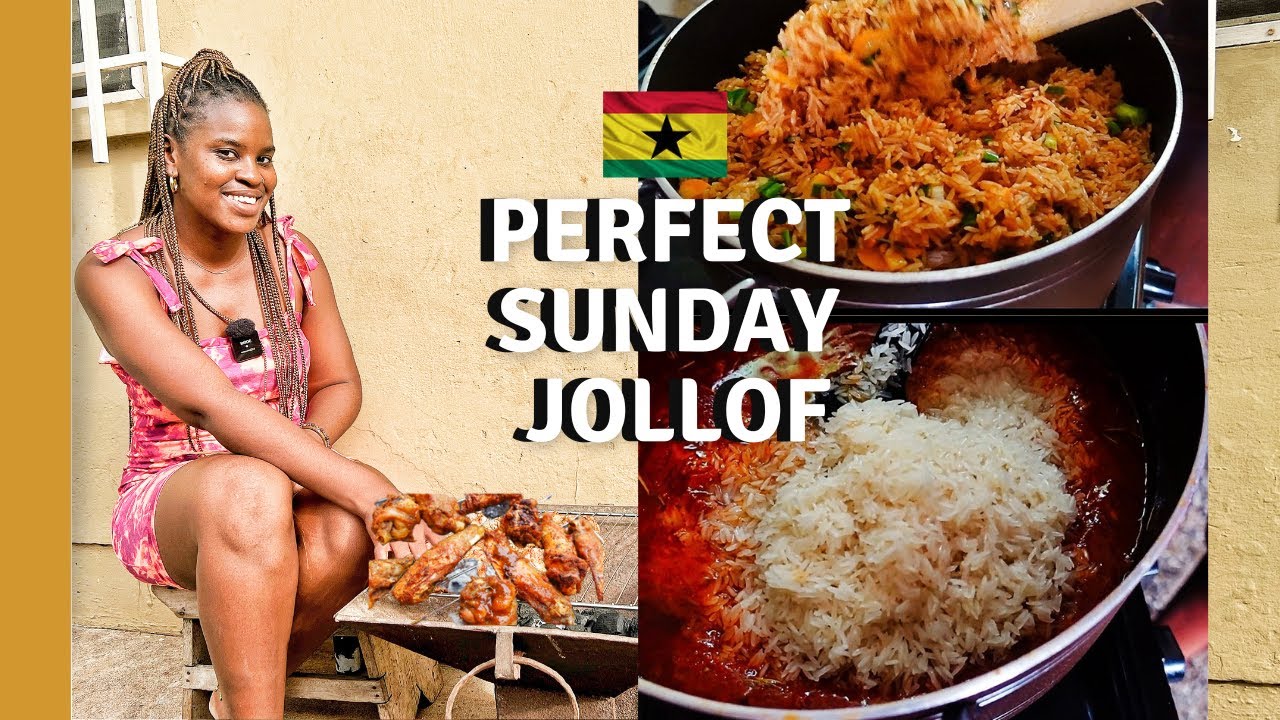 SPEND SUNDAY IN A GHANAIAN HOME WITH ME | THE EASIEST GHANA JOLLOF RICE AT HOME | LIVING IN GHANA