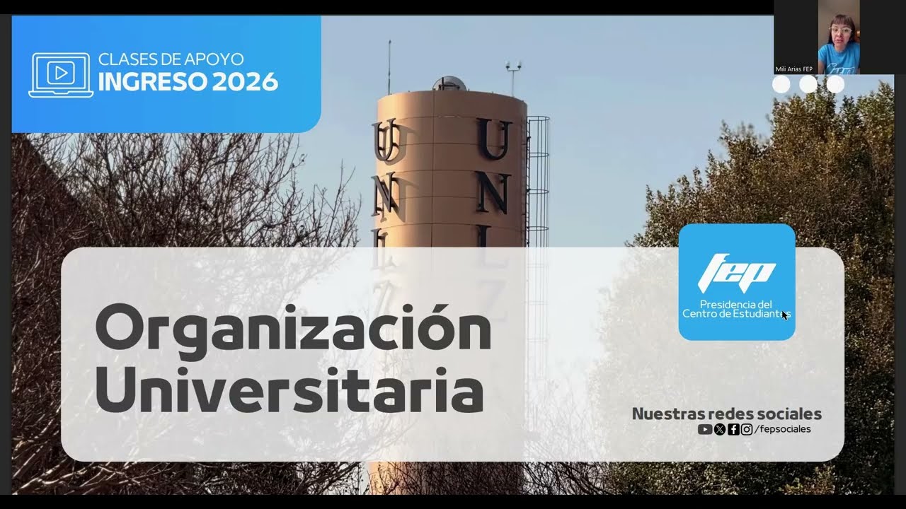 ORGANIZACIÓN UNIVERSITARIA - Clase de apoyo ingreso 2026