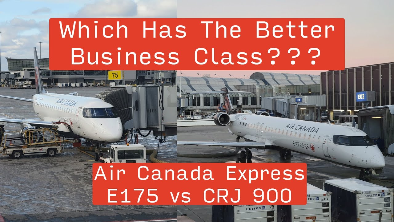 Air Canada Express E-175 vs CRJ 900, Which Has The Better Business Class?? | YUL - ORD - YVR