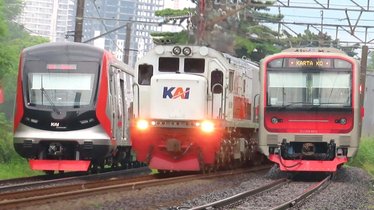 Kumpulan Kereta KRL Commuter Line TERBARU di KOTA DEPOK : Ada KRL INKA, JR 205, dan Lokomotif CC 201