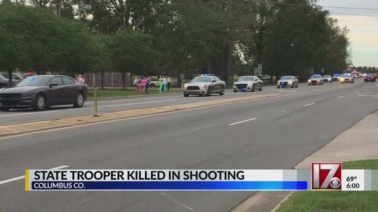 Procession honors NC state trooper shot, killed