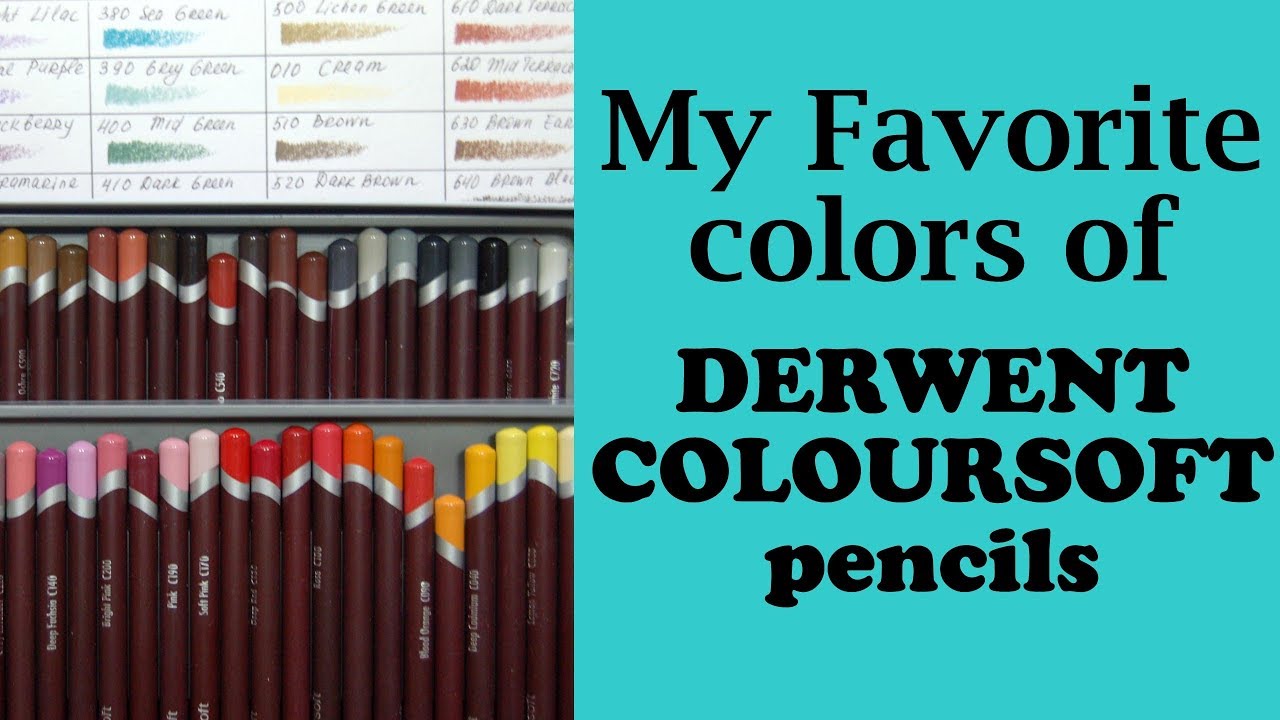 My FAVORITE colors of Derwent Coloursoft pencils #coloring