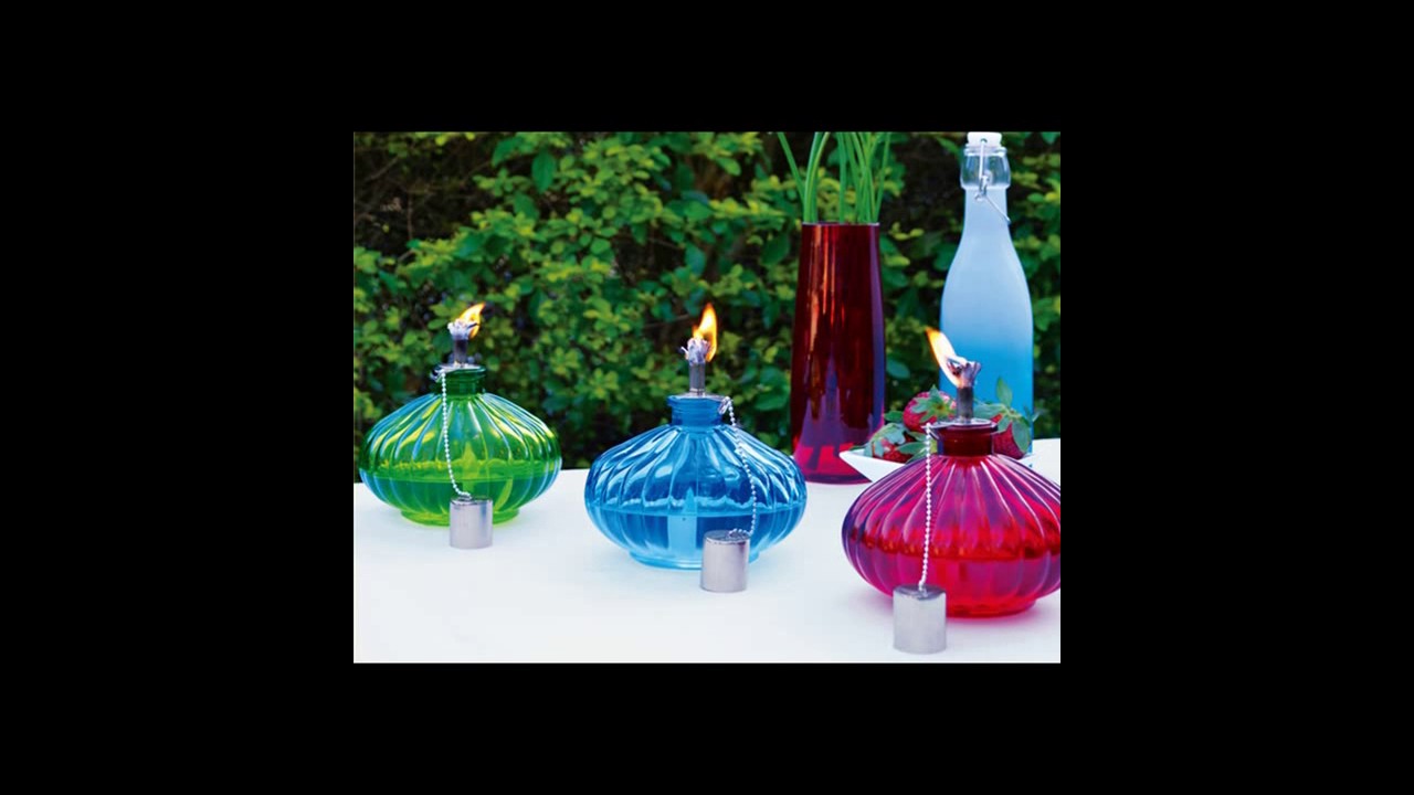 Tabletop stainless steel holder garden torch with new wick holder and brushed finish Supplier
