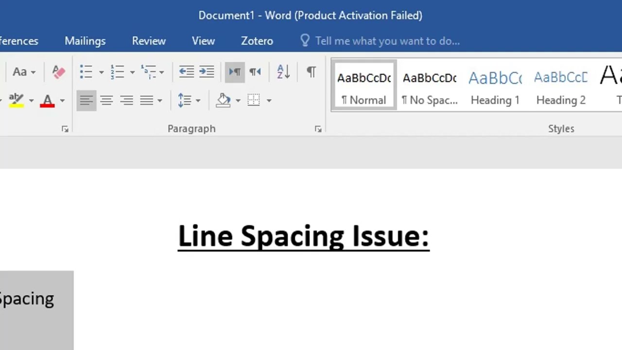 How to Adjust Line Spacing Issue in MS Word