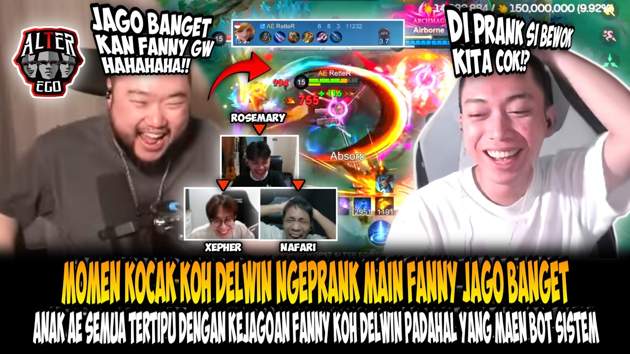 KOH DELWIN PRANK ANAK-ANAK AE! HIJUME DKK KAGET FANNY KOH DELWIN BISA JAGO BANGET⁉️