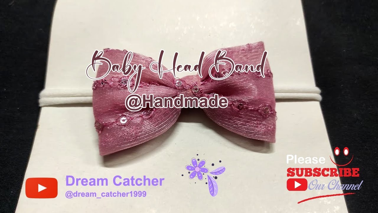 @DIY Baby's head bands 💝baby hair bow 💝kids hair accessories making 💝net fabric head bands 💝####****