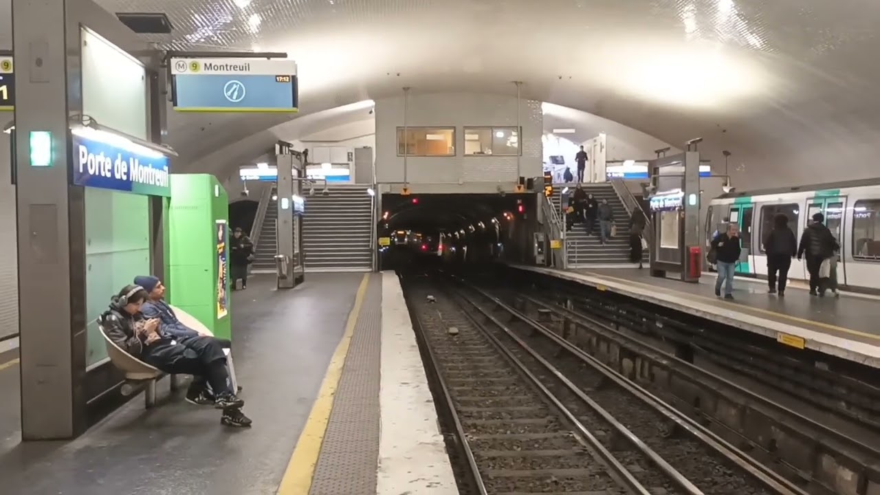 Métro Ligne 9 - MF01 à Porte de Montreuil
