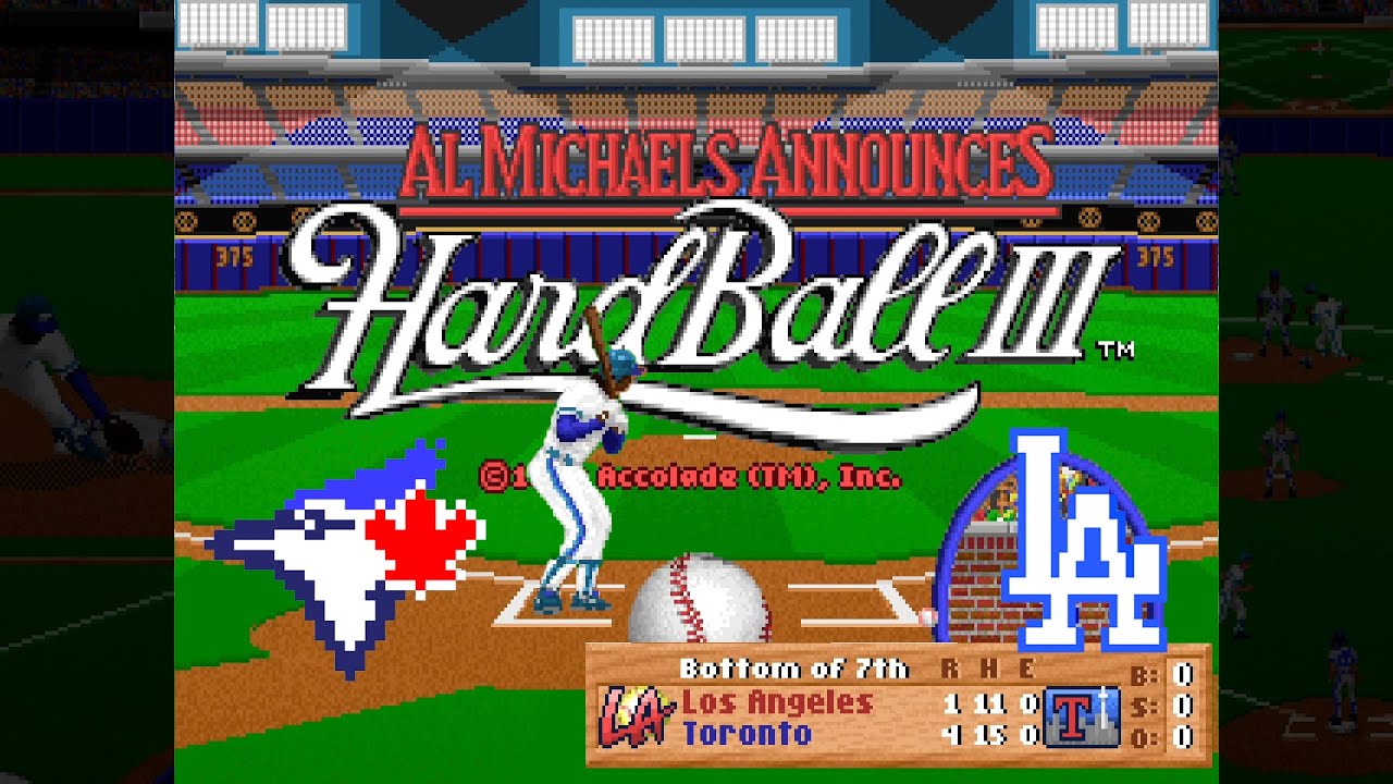 HardBall III - Toronto Blue Jays vs LA Dodgers - World Series Baseball - Accolade, 1992 - PC / DOS