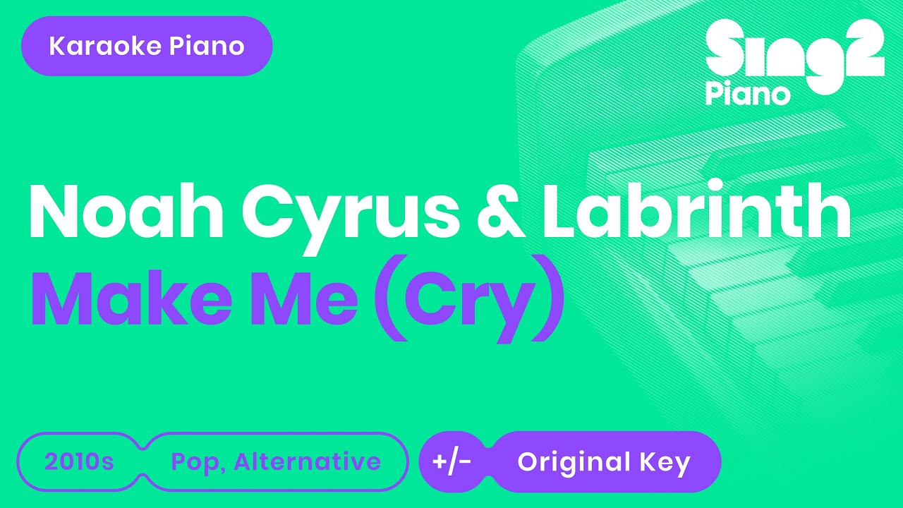 Make Me Karaoke | Noah Cyrus, Labrinth (Piano Karaoke)
