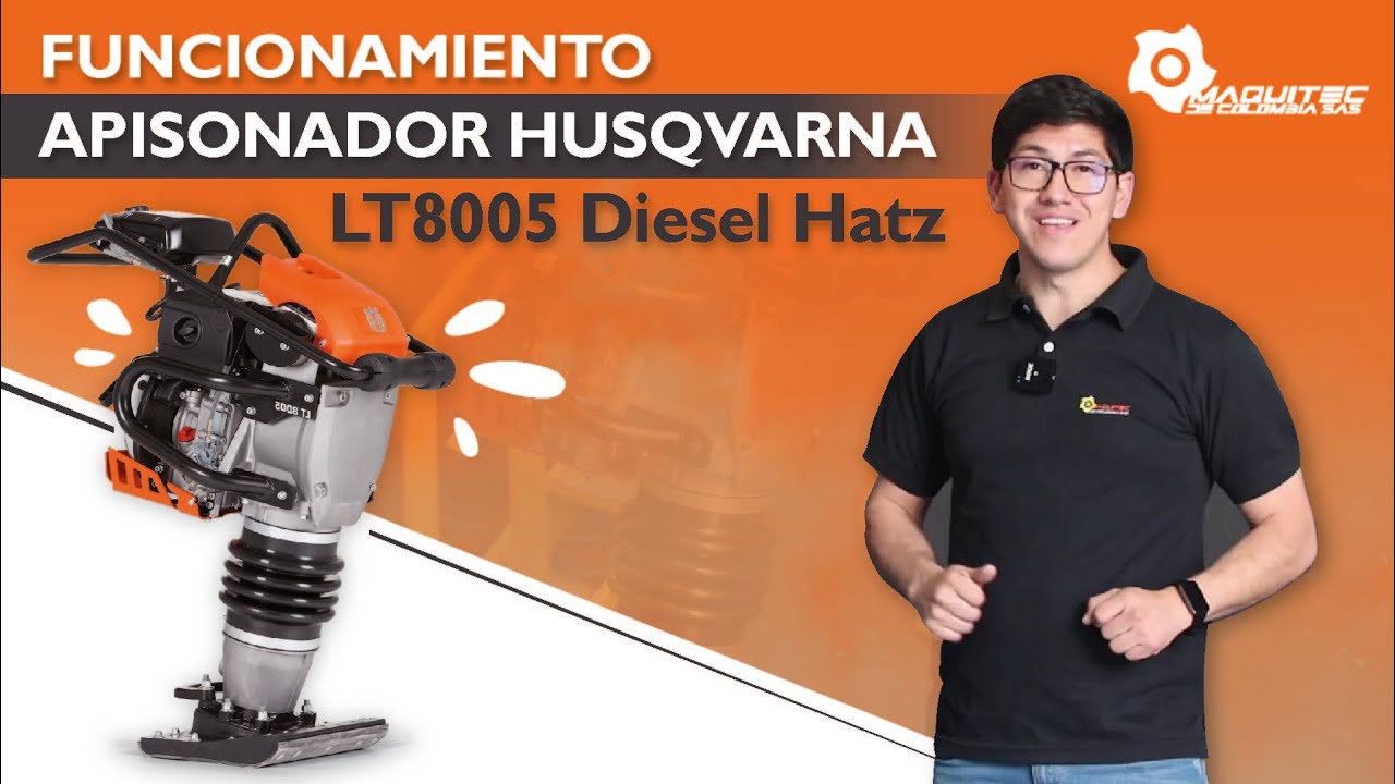 Apisonador Husqvarna LT8005 diesel Hatz funcionamiento - Maquitec