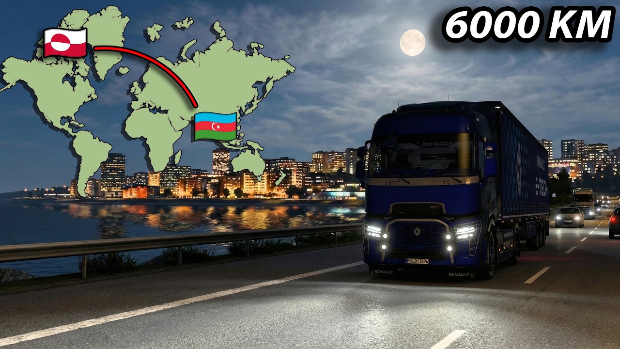 Azerbaijan to Greenland - Electric Truck Adventure (ETS2)
