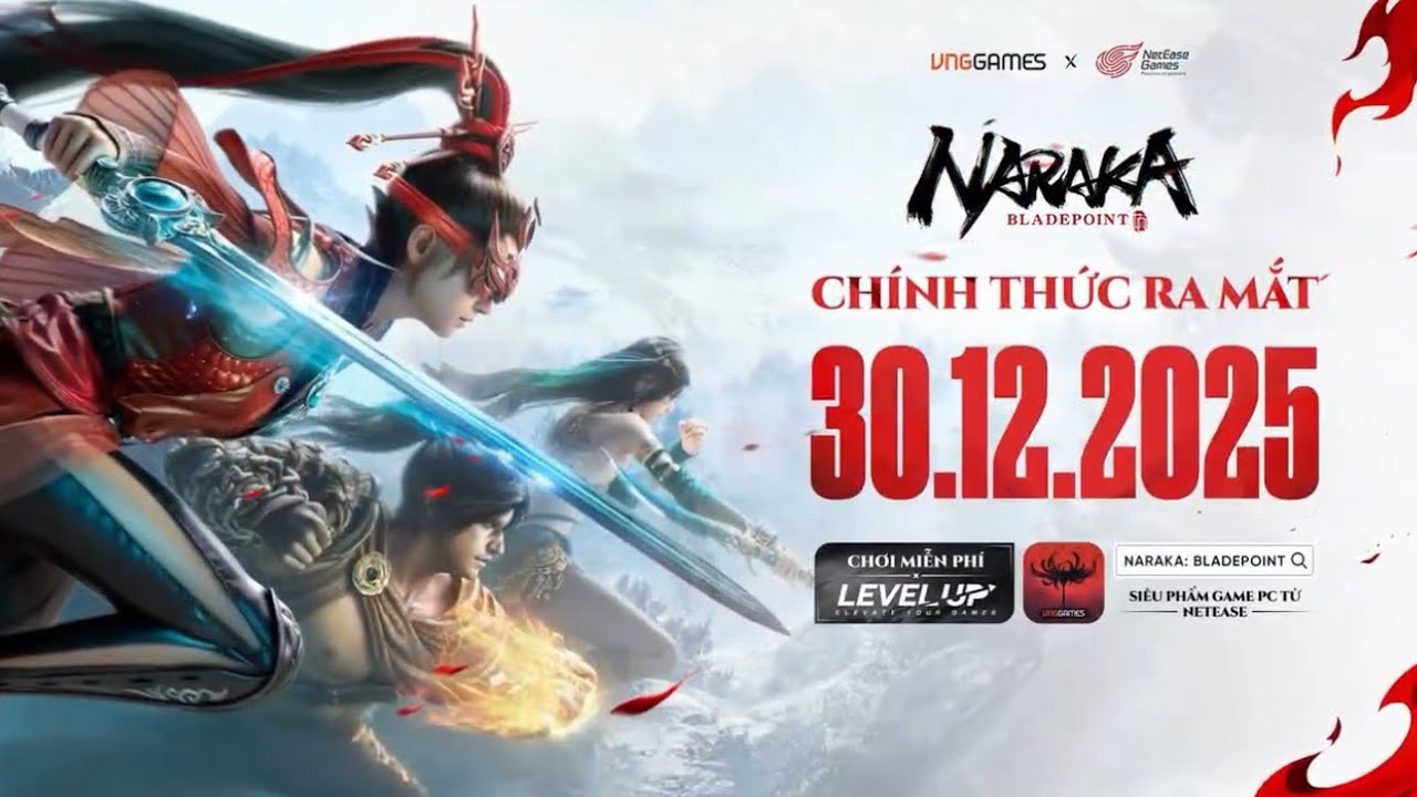 🔥NARAKA: BLADEPOINT RA MẮT H&Ocirc;M NAY. TẢI V&Agrave; CHƠI MIỄN PH&Iacute; TR&Ecirc;N LEVEL UP NGAY!