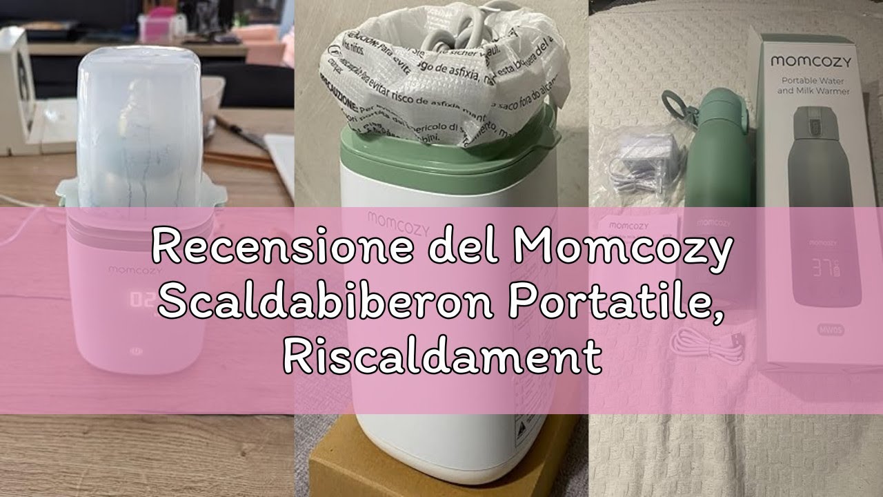 Recensione del Momcozy Scaldabiberon Portatile, Riscaldamento Rapido e Lunga Durata della Batteria,