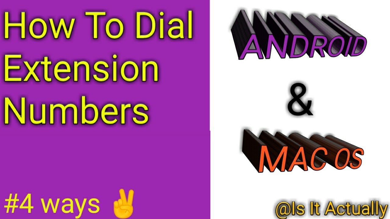 How to dial extension numbers / what are extension numbers explained with example / concept of exten
