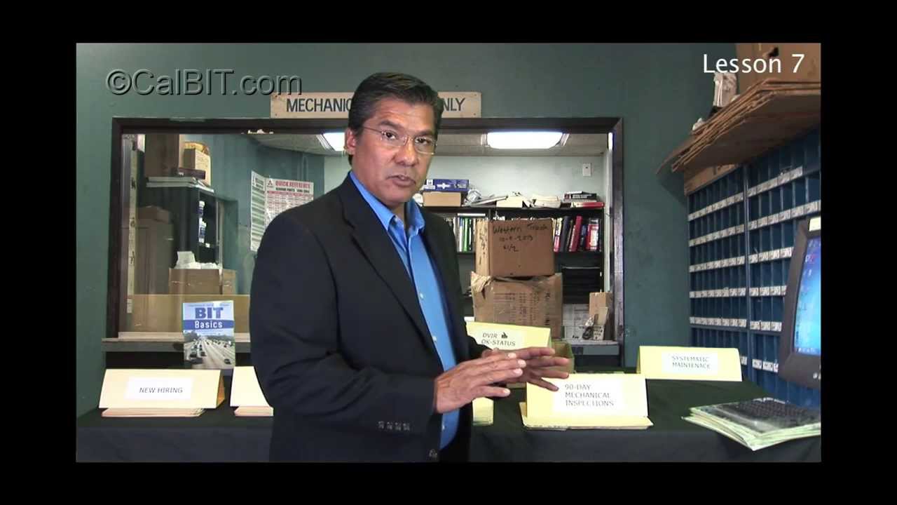 Lesson 7 of 8 "90-Day Mechanical Inspection" California BIT Program CHP  -- Step 7