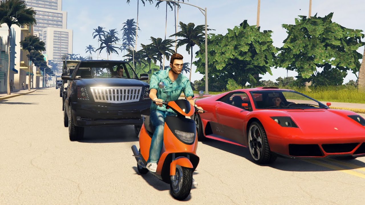 GTA Vice City Remastered 2020 Gameplay + Tutorial | 4K Graphics | GTA 5 Mod - How To Install