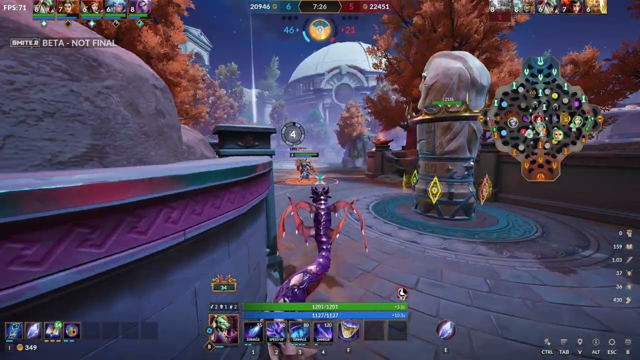 Kukulkan Mid playing from ahead. Smite 2!