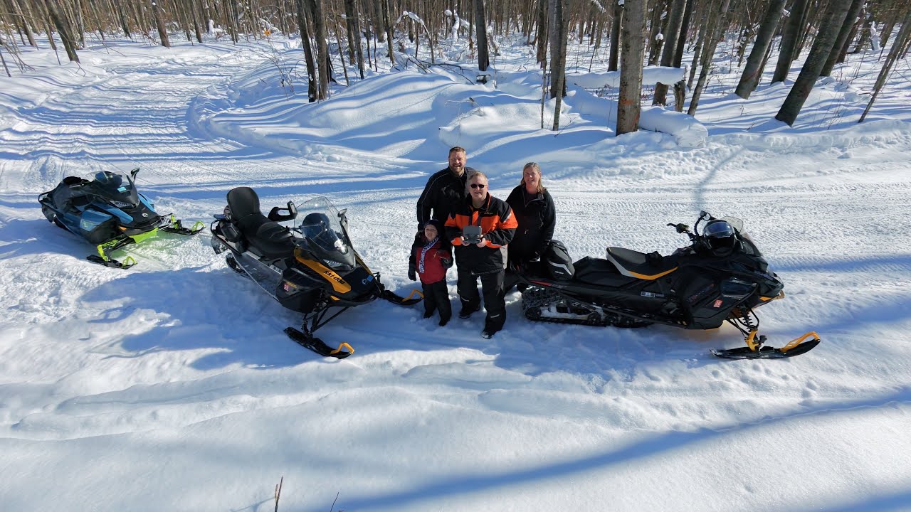 Snowmobiling With Friends - Indian River to Walloon Lake (Abbreviated)