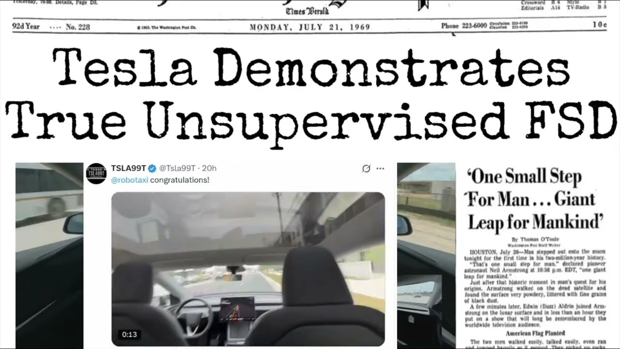 Tesla Robotaxi Dumps Safety Drivers! #fsd #autonomousdriving #selfdriving #robotaxi