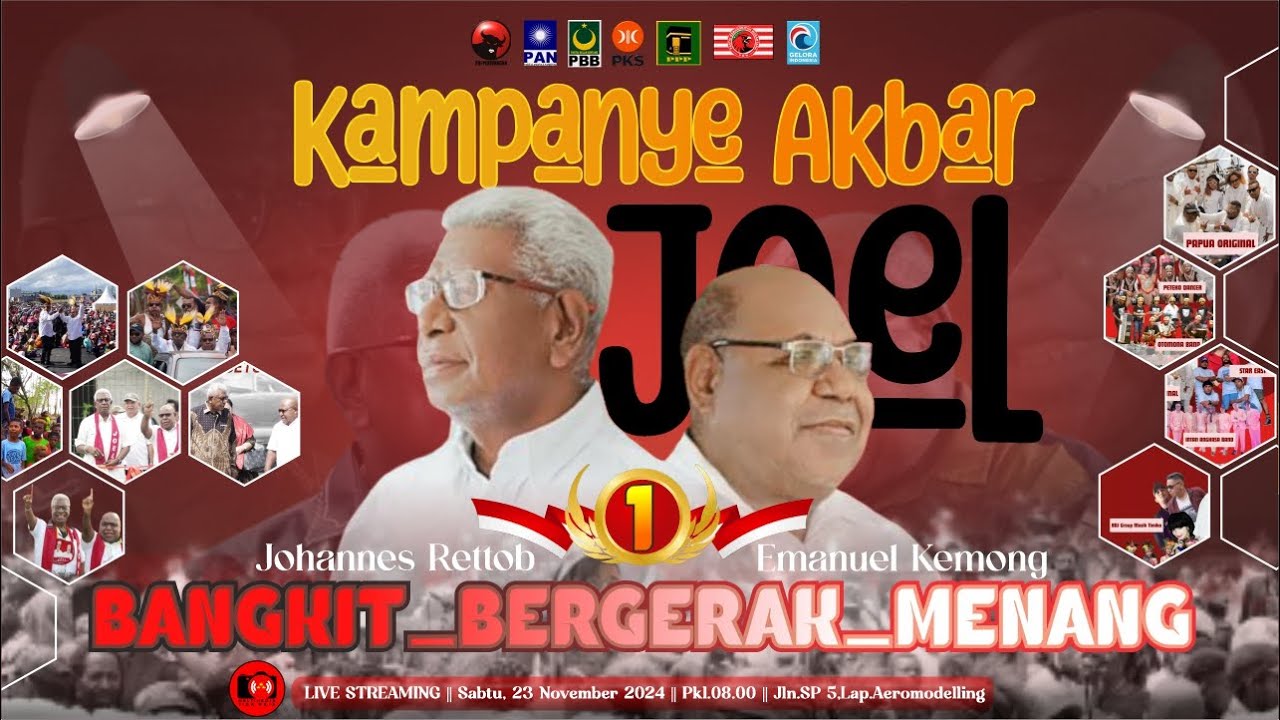 KAMPANYE AKBAR JOEL: JOHANNES RETTOB DAN EMANUEL KEMONG || PESTA RAKYAT - MIMIKA RUMAH KITA