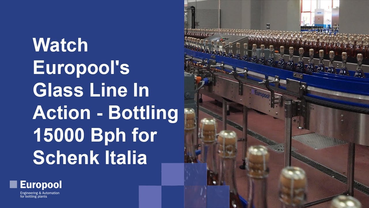 Watch Europool's Glass Line In Action - Bottling 15000 Bph for Schenk Italia