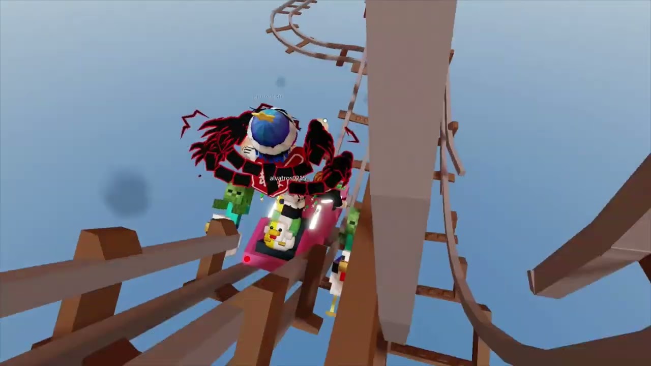 ROBLOX: cart ride around nothing (Birthday Monkey Madness With TIO, Deniz, Pip, Alvatross!)