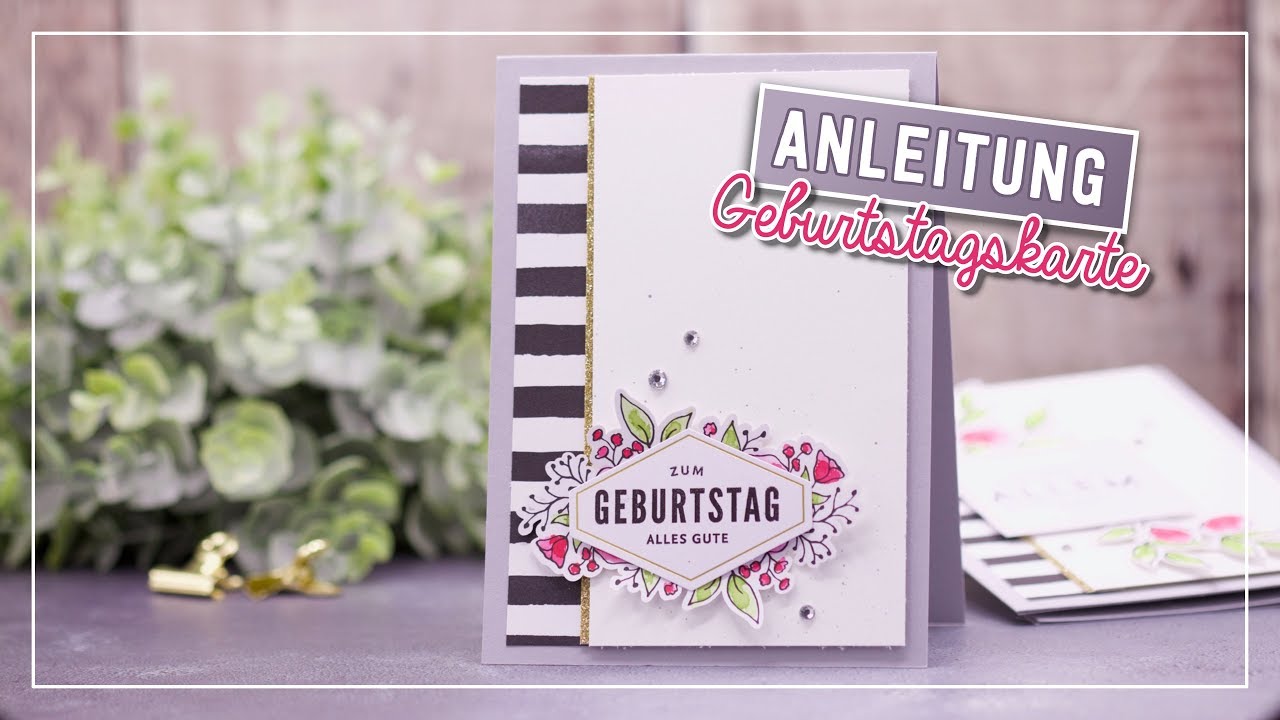 🎂 Schnelle und einfache Geburtstagskarte - Kartenset Gruß und Glück