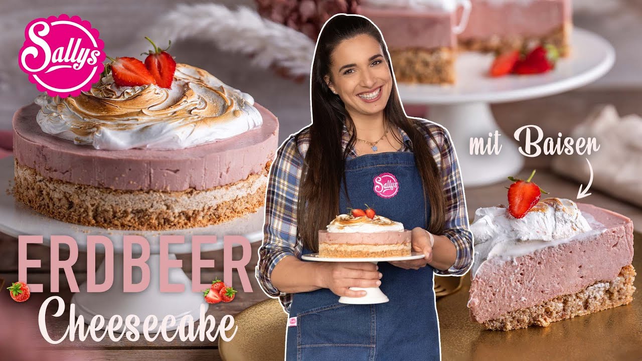 Erdbeer CheeseCake mit Baiser/ Sallys Welt