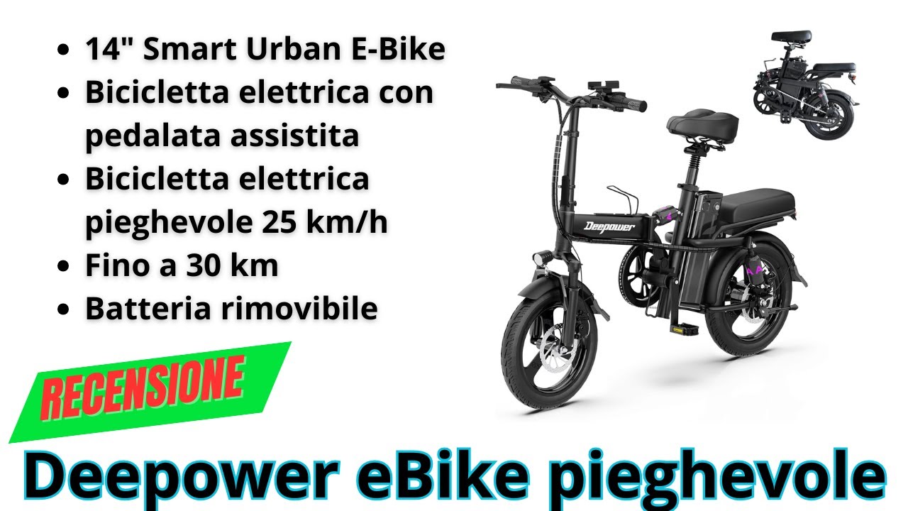 Deepower Bicicletta elettrica pieghevole 14