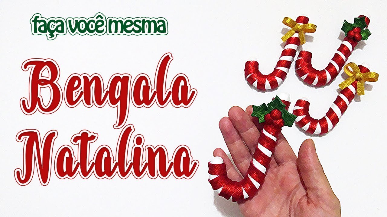 Como Fazer Bengala Natalina | Criatividades da Dê