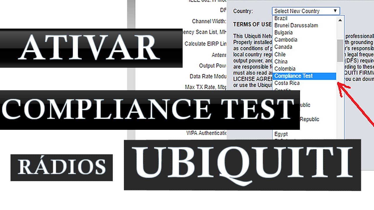 Ativar canais (compliance test) airgrid, rocket m5, bullet, ubiquiti