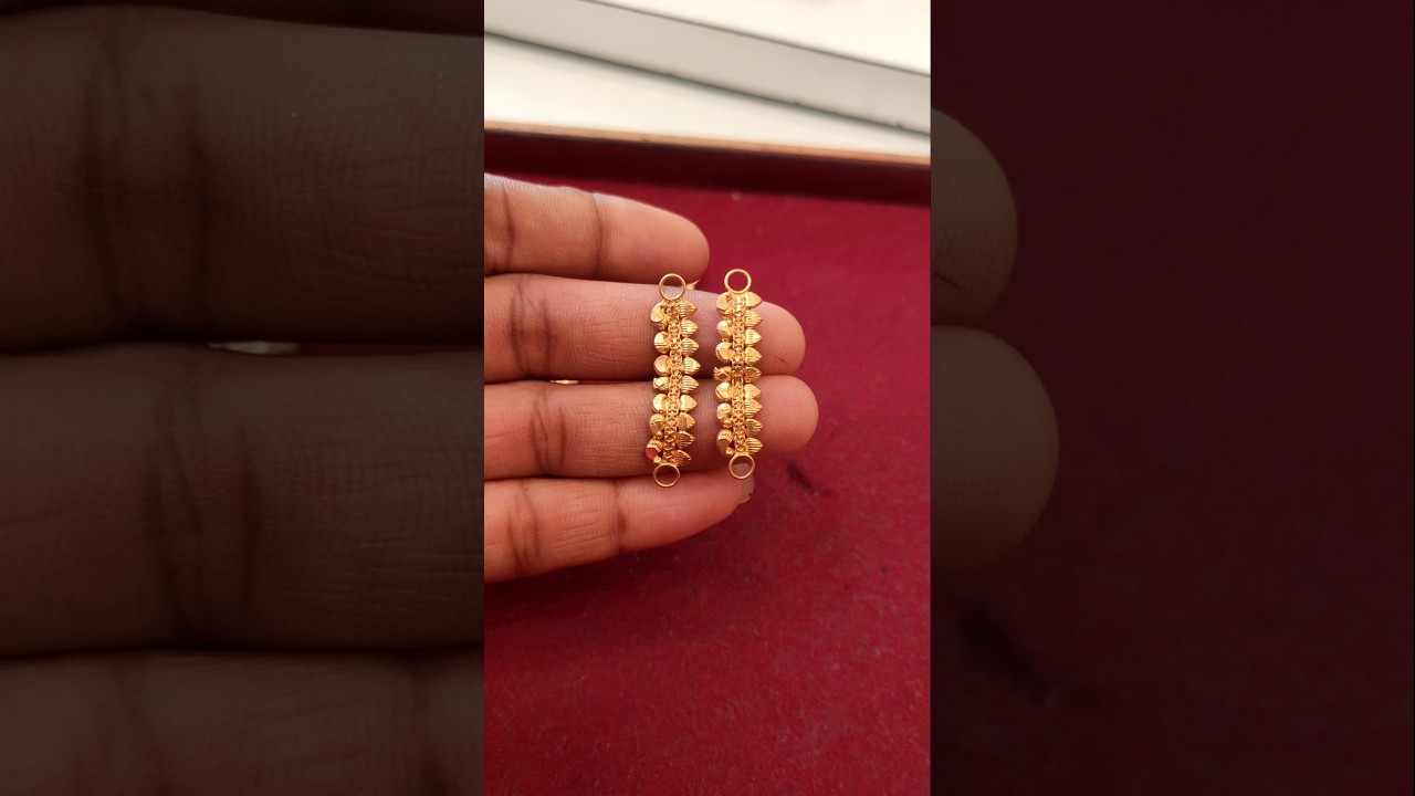 22 k gold side ear chain design #goldjewellery #viralshort
