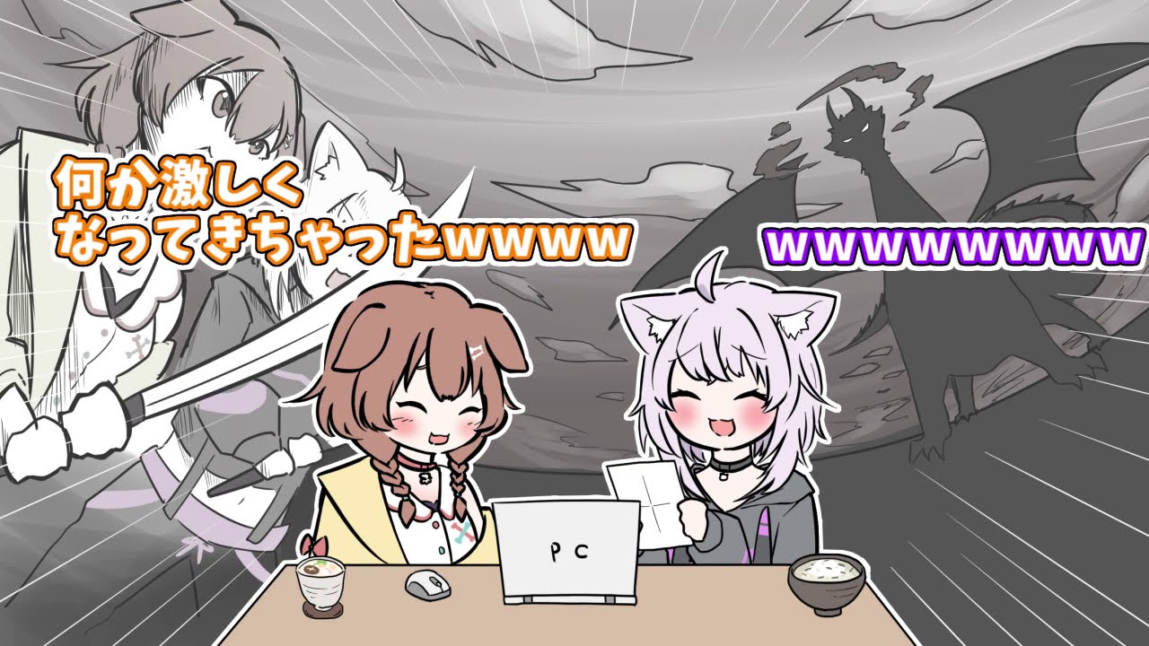 【おかころ】いい感じのBGMを探すのに大苦戦するころさん【手描き切り抜き】