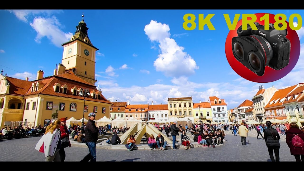 BRASOV ROMANIA The Council Square and The Council's House 8K 4K VR180 3D (Travel Videos ASMR Music)