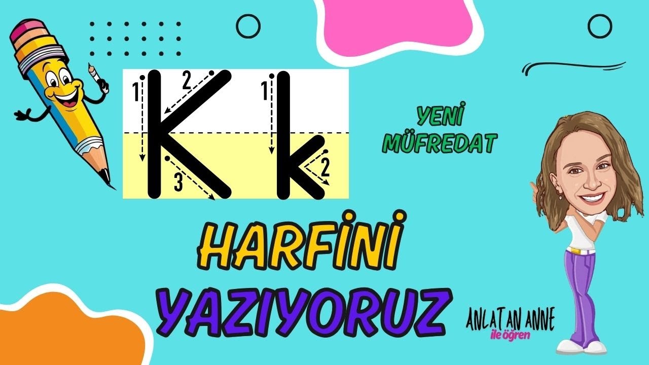 1. Sınıf “k” - “K” Harfi Yazımı ( Yeni Müfredat - Maarif Modeli ) #birincisınıf #yazma