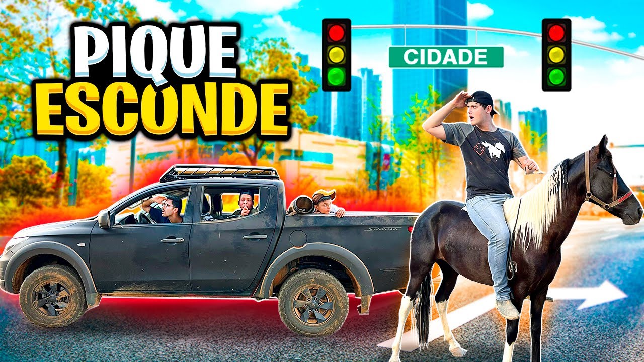 ESCONDE ESCONDE a CAVALO na CIDADE