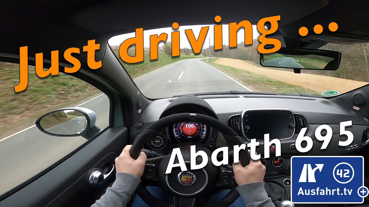 POV 2019 Abarth 695 70´Anniversario 180hp highspeed autobahn just driving lets drive