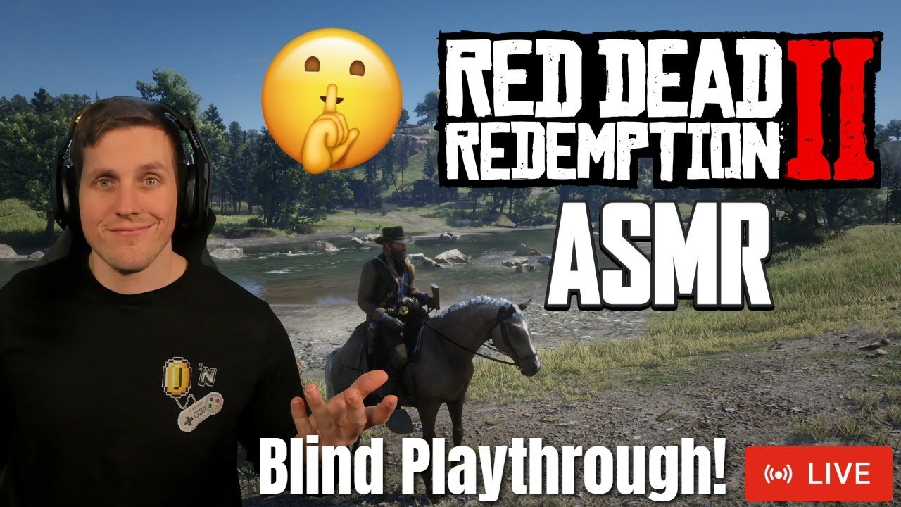 LIVE ASMR Gaming Relaxing Red Dead Redemption 2 Blind Playthrough Pt 4 (Whispered Controller Sounds)