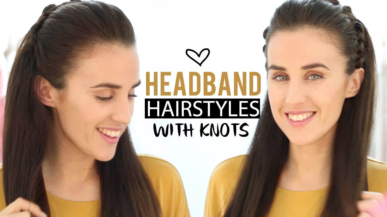 Headband hairstyles with knots