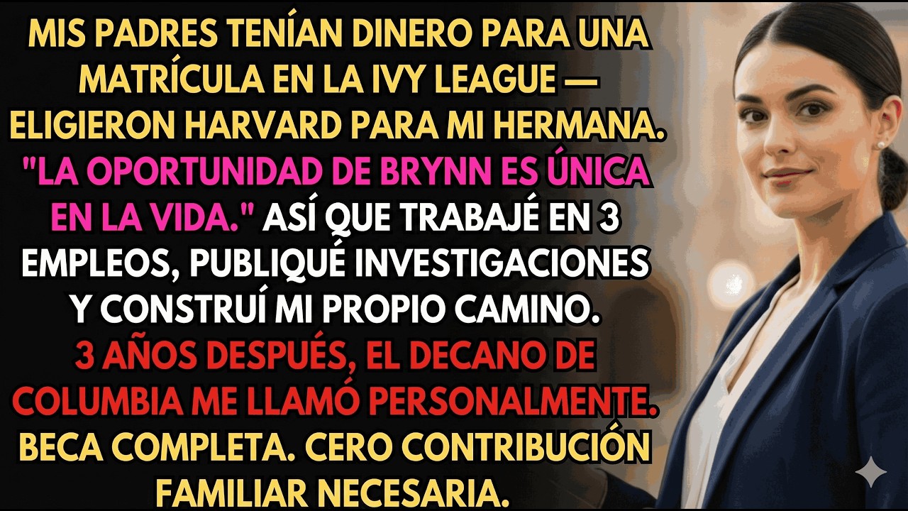 Mis Padres Me Obligaron a Dejar la Escuela Para Que Mi Hermana Fuera a Harvard—El Decano Llamó