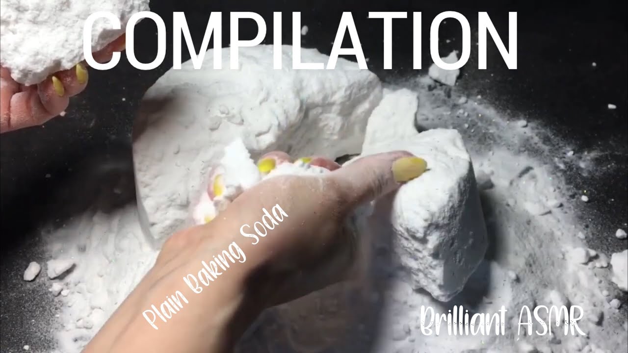 Plain Baking Soda Crumble Compilation | Oddly Satisfying | Brilliant ASMR