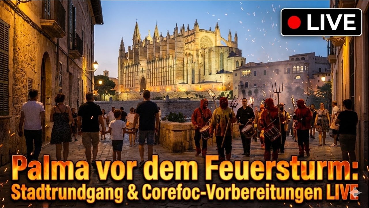 Palma vor dem Feuersturm: Live-Stadtrundgang & Correfoc-Vorbereitungen 2026 🔥