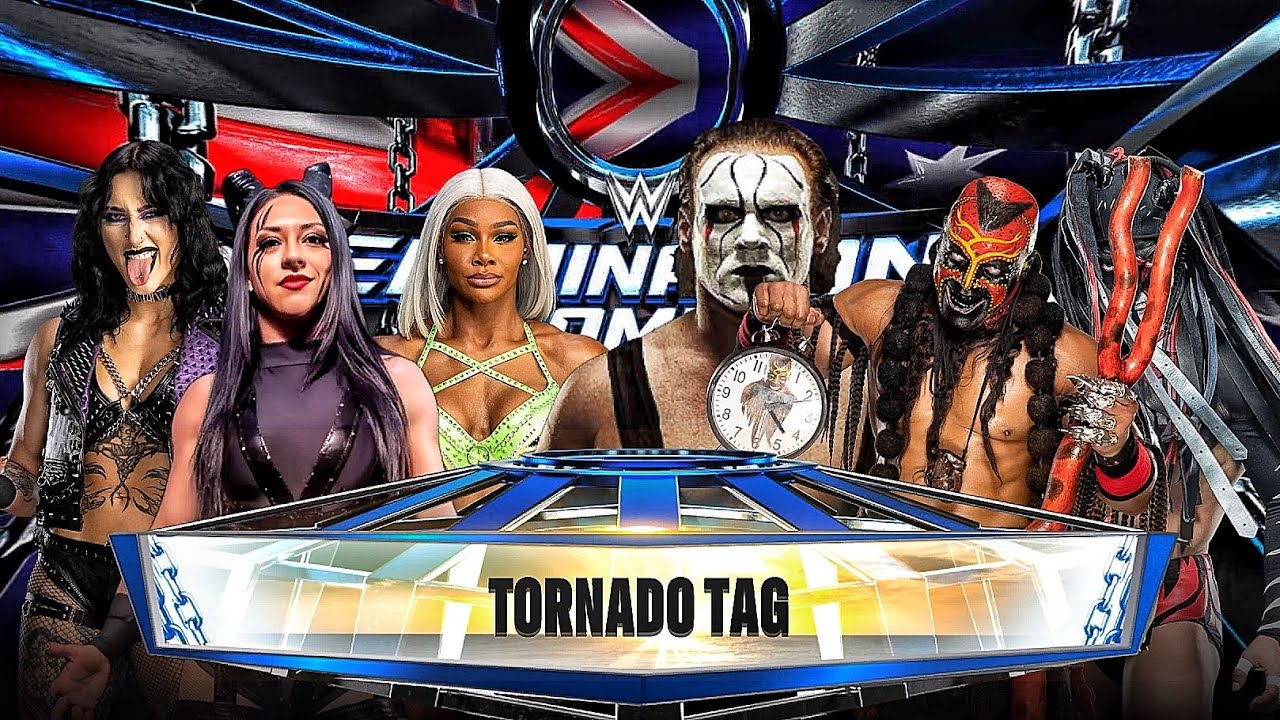 Stephanie Vaquer And  Jade Cargill and Rhea Ripley VS Boogyman And Sting and Demon Finn Balor - Tag